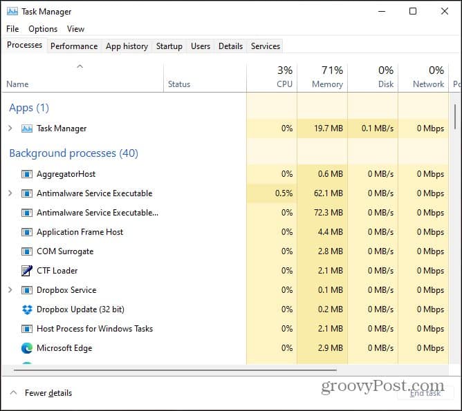 Shortcut for Task Manager