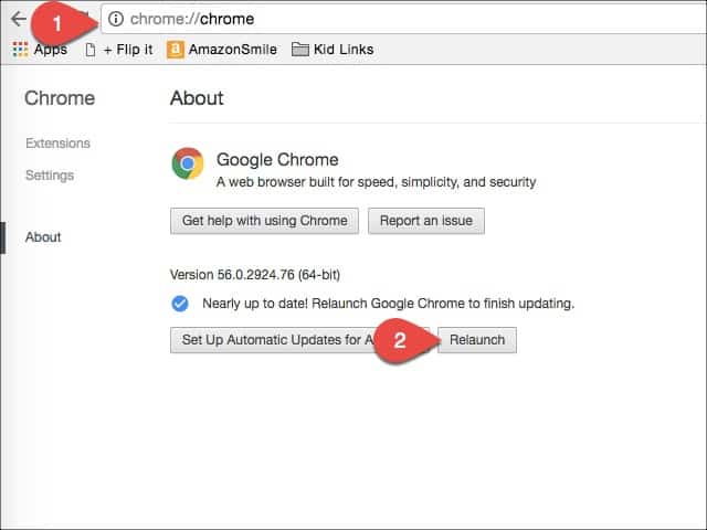 update google chrome using command line