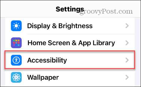 accessibility iphone settings