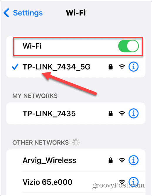 Connect to Wi-Fi iPhone