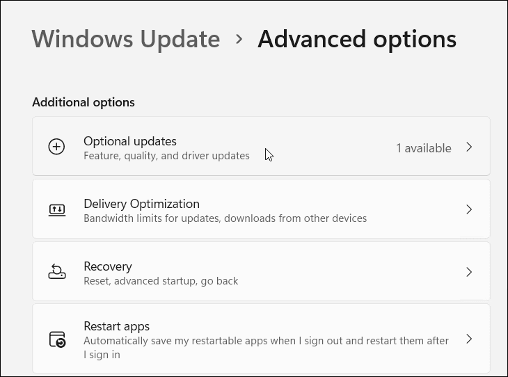 optional updates install device drivers manually on Windows