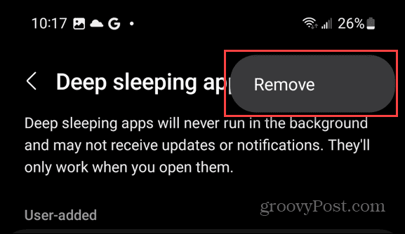 remove button