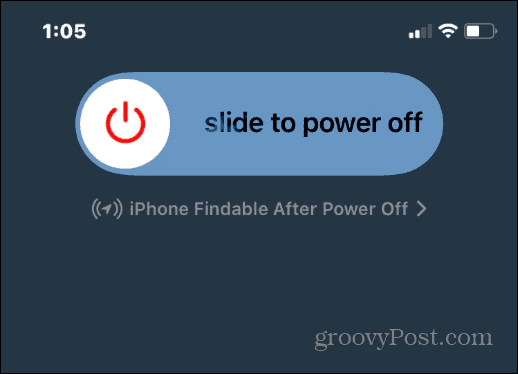 slide to power off