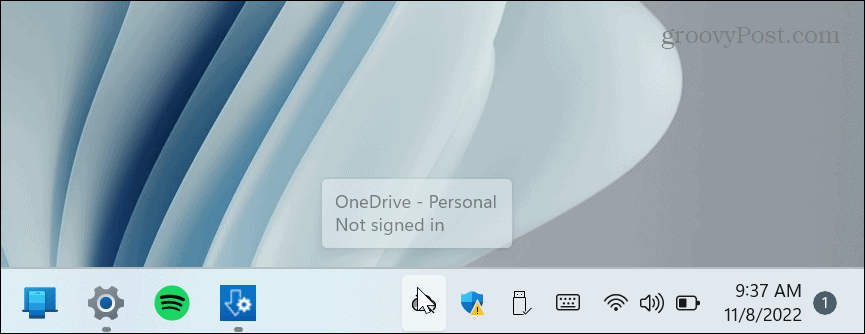 onedrive icon taskbar