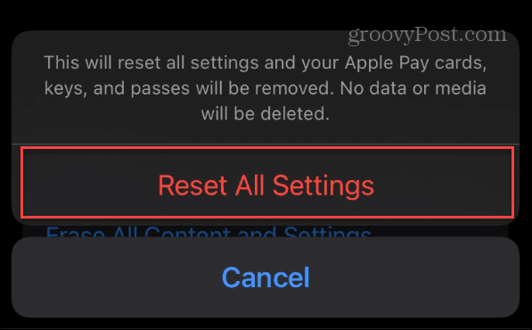 reset your iPhone or iPad