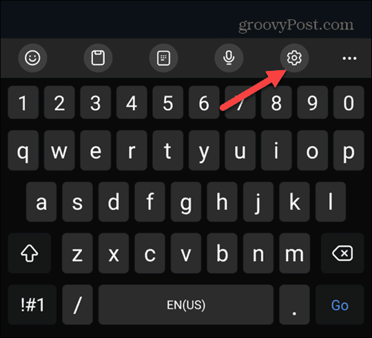 galaxy keyboard settings from toolbar