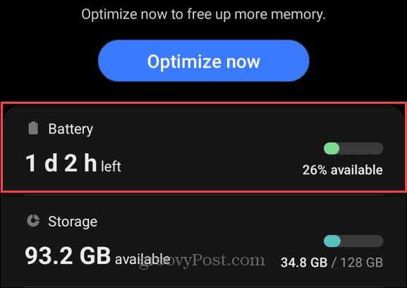 battery option galaxy