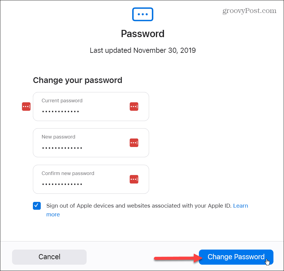 Change Your Apple ID Password