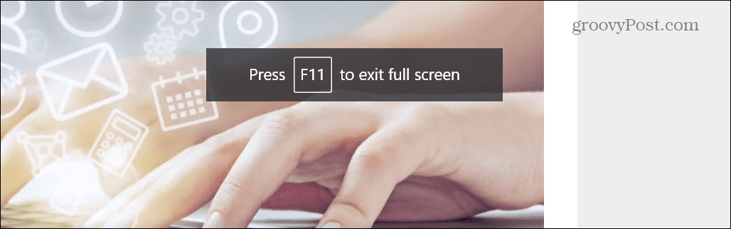 F11 exit full screen mode on Chrome