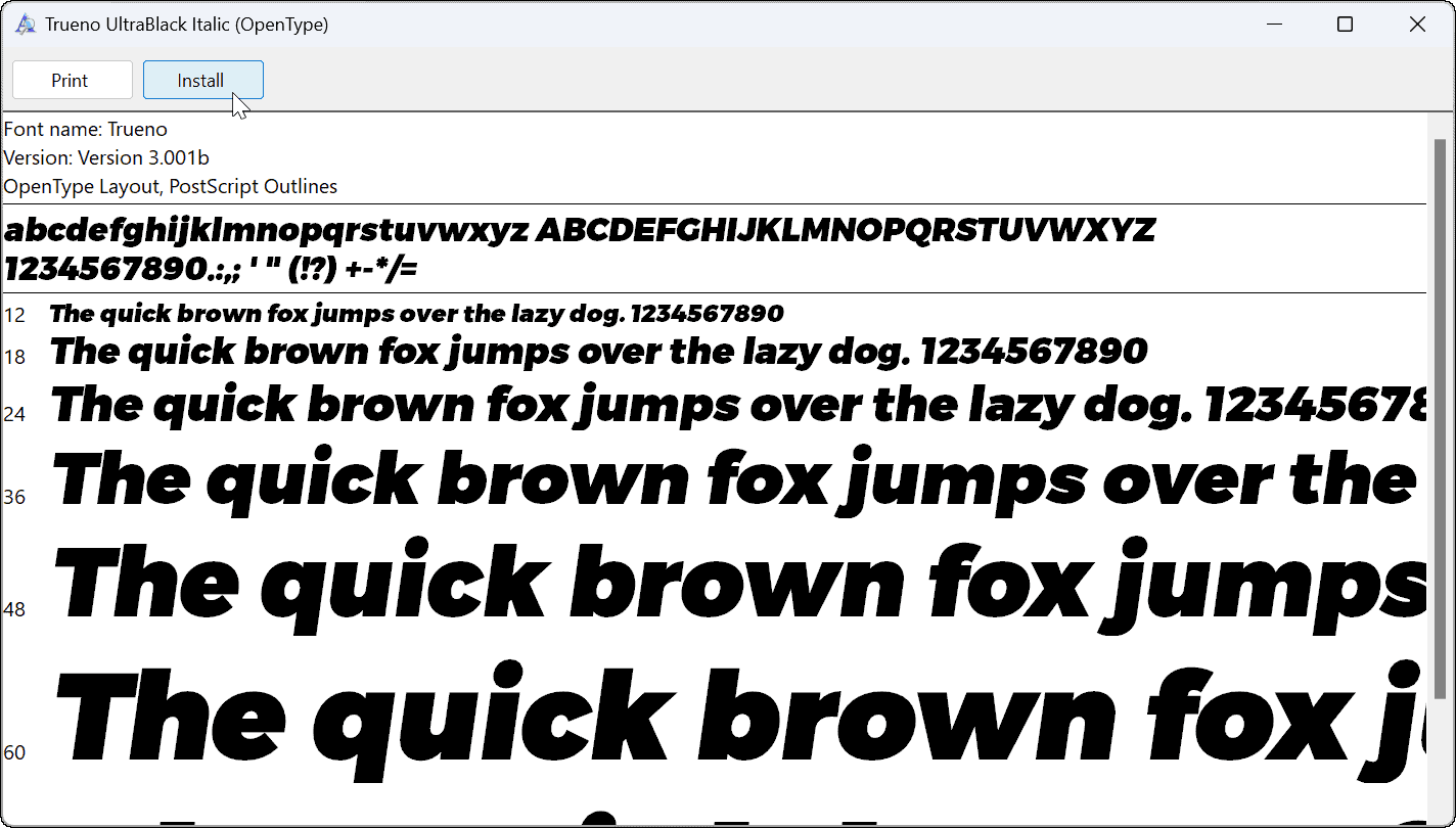 install or uninstall fonts on windows 11