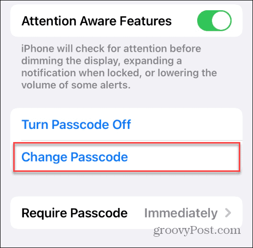 Change the Passcode on iPhone