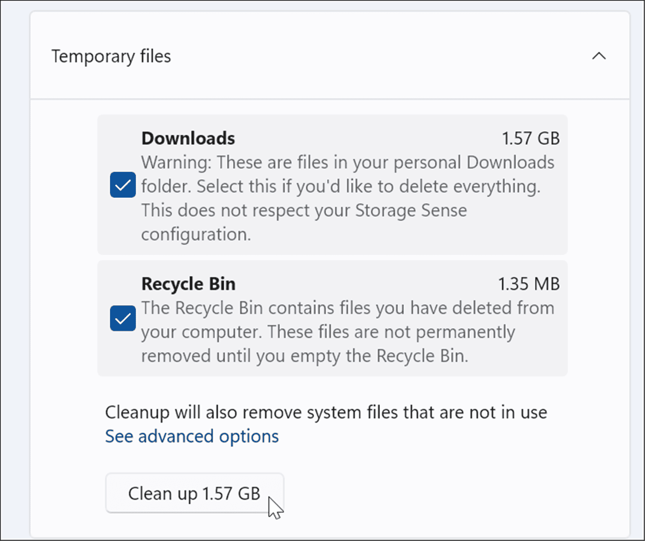 delete temporary files on windows 11