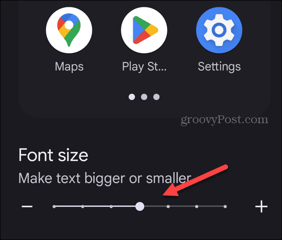 Font Size Slider