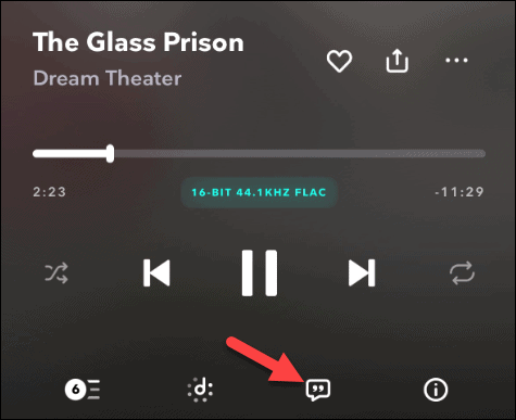 Tidal app Lyrics Icon