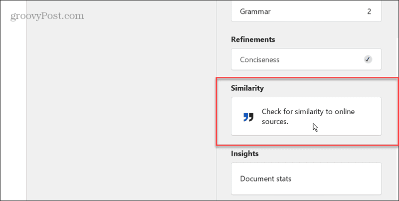 similarity section word