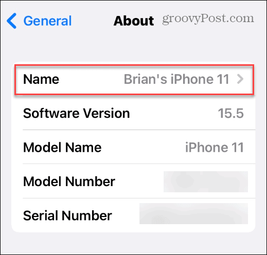 change bluetooth name on iPhone