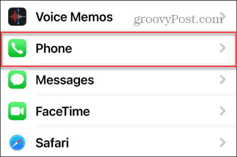 phone app settings