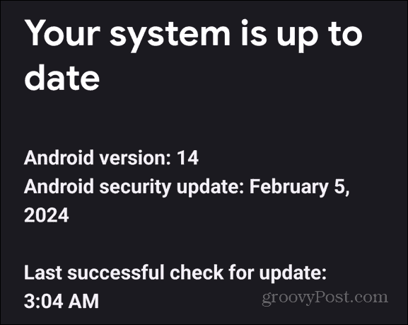 system up to date