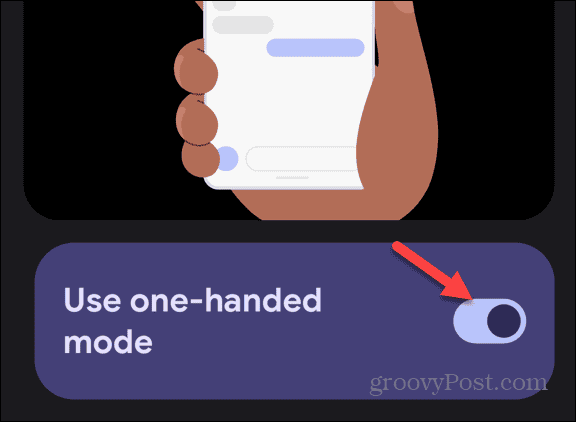 use one-handed mode switch settings android