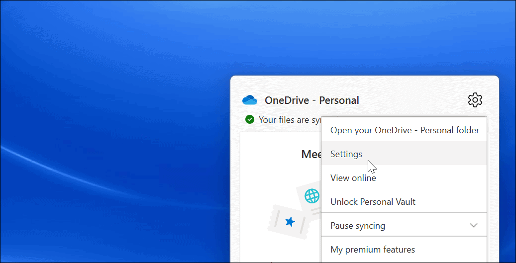 OneDrive Settings