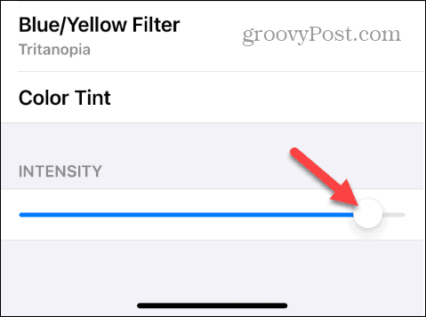 intensity bar settings black and white