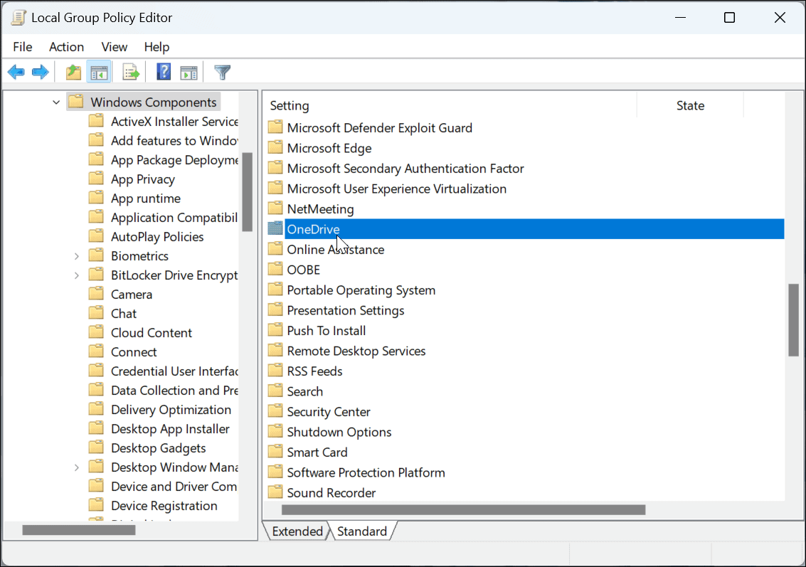 onedrive path group policy