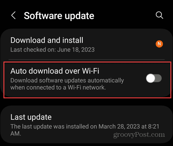 disable automatic OS and app updates