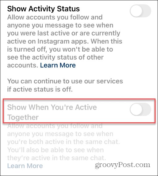 Hide Your Status on Instagram