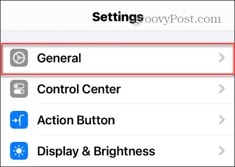 iphone settings menu general