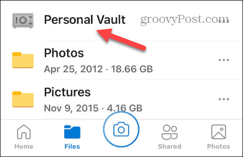 OneDrive Personal Vault Lock Time