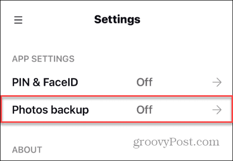 photos backup proton drive settings