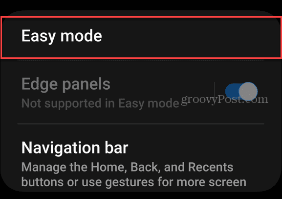 easy mode samsung galaxy android