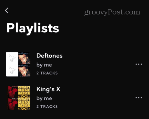 downloaded content playlists tidal