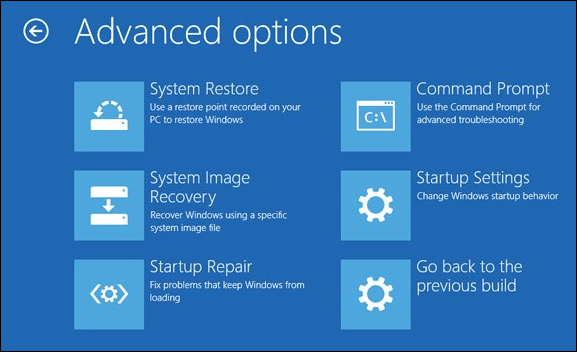 Advanced Boot Options Windows 10