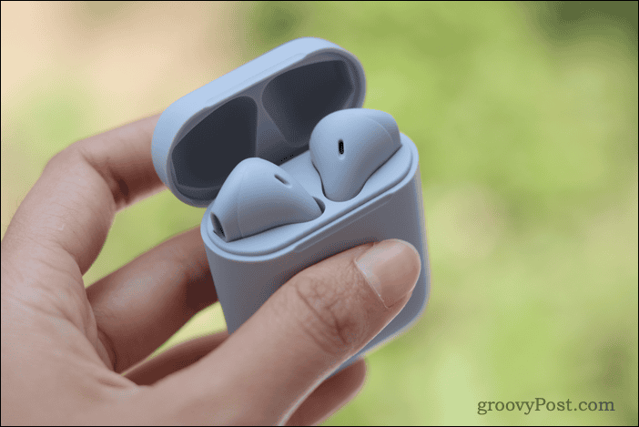 AirPods inside their battery charging case