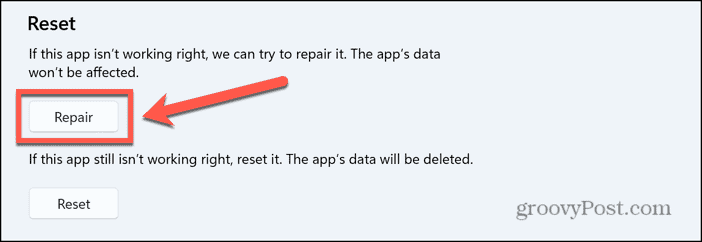 windows repair apple music app