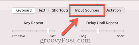 make input sources tab