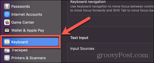 mac keyboard settings