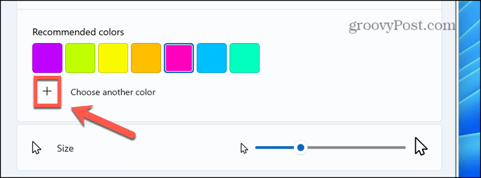 windows choose another pointer color