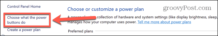 windows 11 choose what the power buttons do