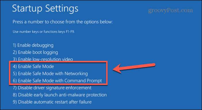 windows 11 safe mode options