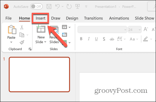 powerpoint file menu