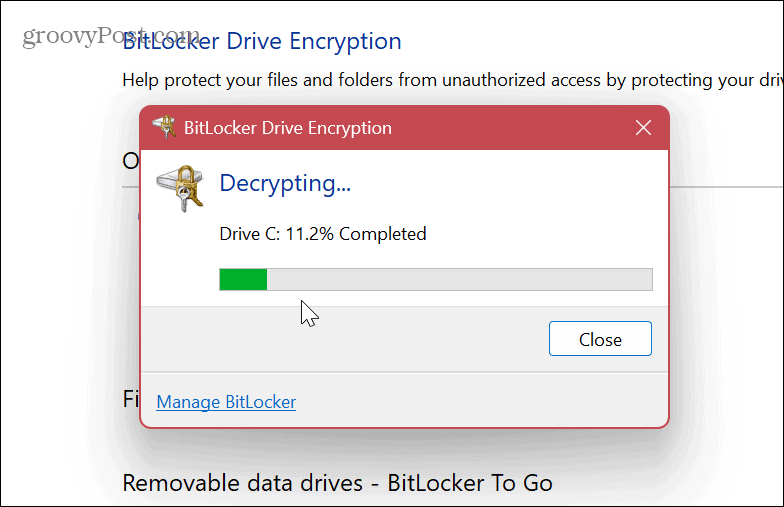 Disable or Suspend BitLocker 