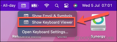 mac show keyboard viewer