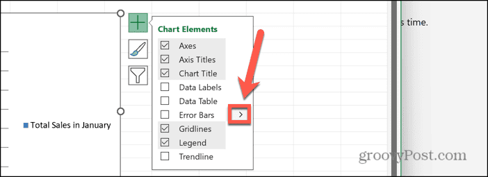 excel error bars arrow