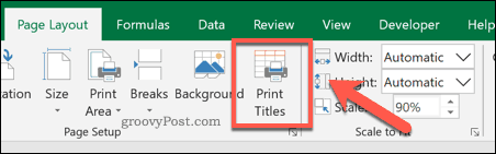 Excel Print Tiles option