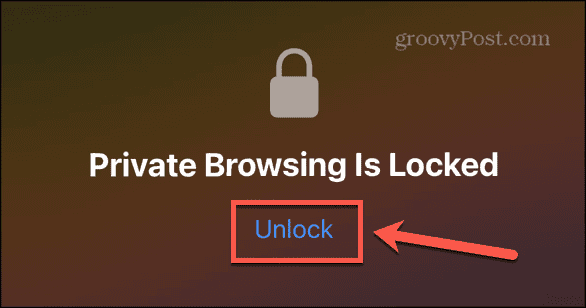 safari unlock private browsing