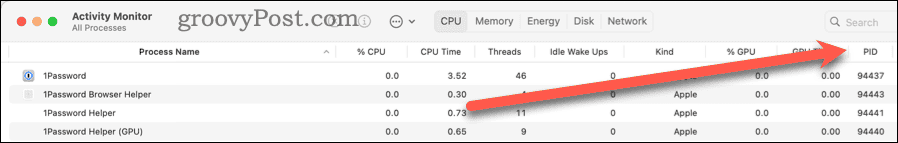 Finding the PID for when you cannot kill a process on mac easily