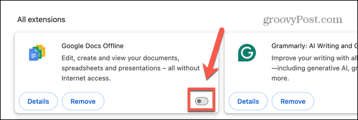 chrome toggle extensions off