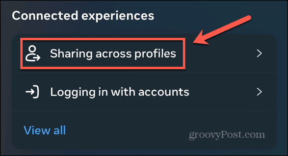 instagram sharing across profiles